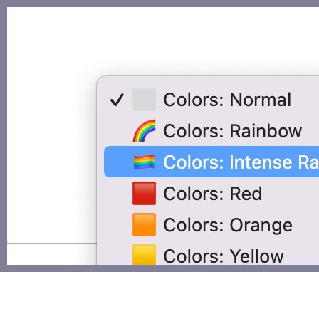 Filter options screenshot