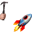 Deployment Rockets animated emoji 6