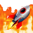 Deployment Rockets animated emoji 8